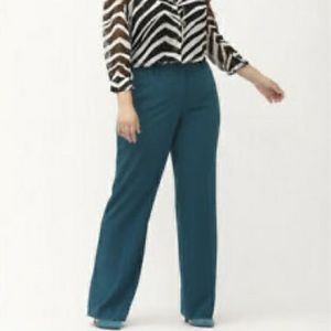 Lane Bryant Classic Trouser Teal Pants